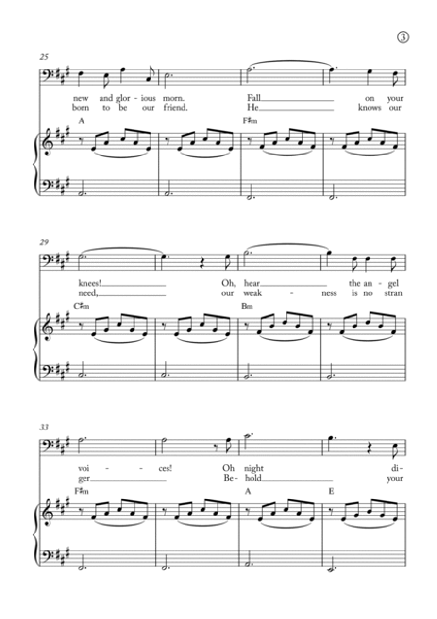 Oh Holy night Voice scores gallery preview page 3