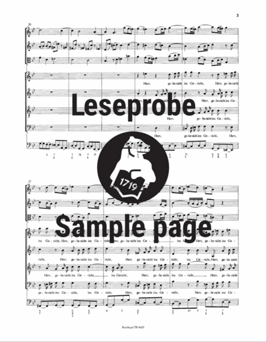 Cantata BWV 105 “Lord, enter not into judgement” 4-Part scores gallery preview page 4