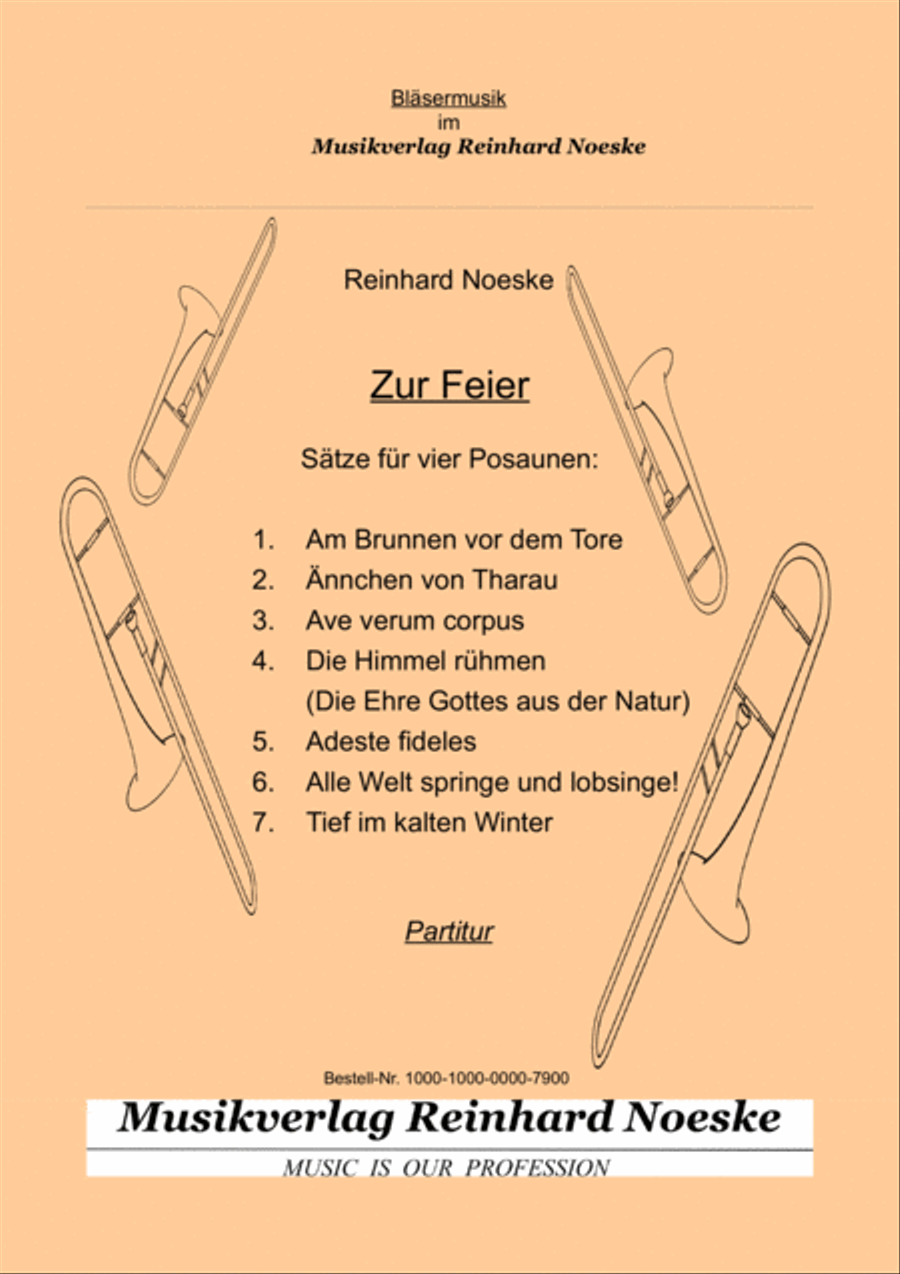 Zur Feier - Sätze für vier Posaunen Brass Ensemble scores gallery preview page 1