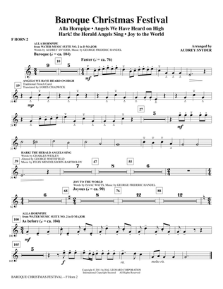 Baroque Christmas Festival (Medley) - F Horn 2