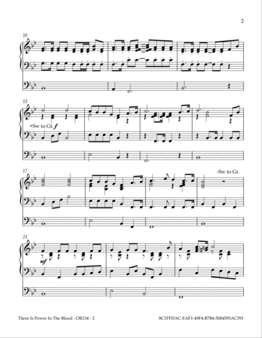 There Is Power In The Blood Organ Solo scores gallery preview page 3