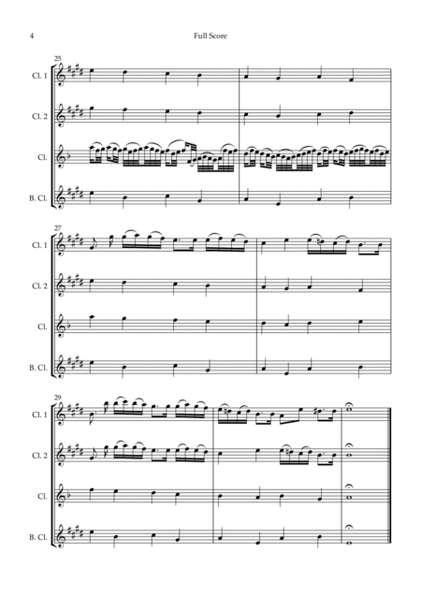 Canon - Johann Pachelbel (Wedding/Reduced Version) for Clarinet Quartet image number null