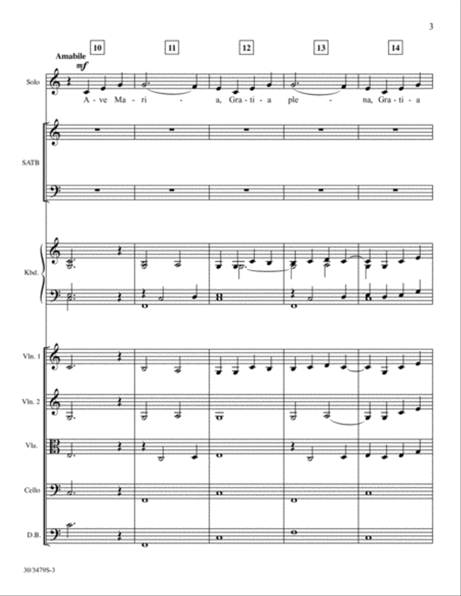 Ave Maria - String Ensemble Score and Parts Choir scores gallery preview page 5