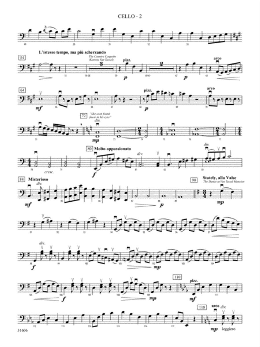 Legend of Sleepy Hollow: Cello String Orchestra scores gallery preview page 2