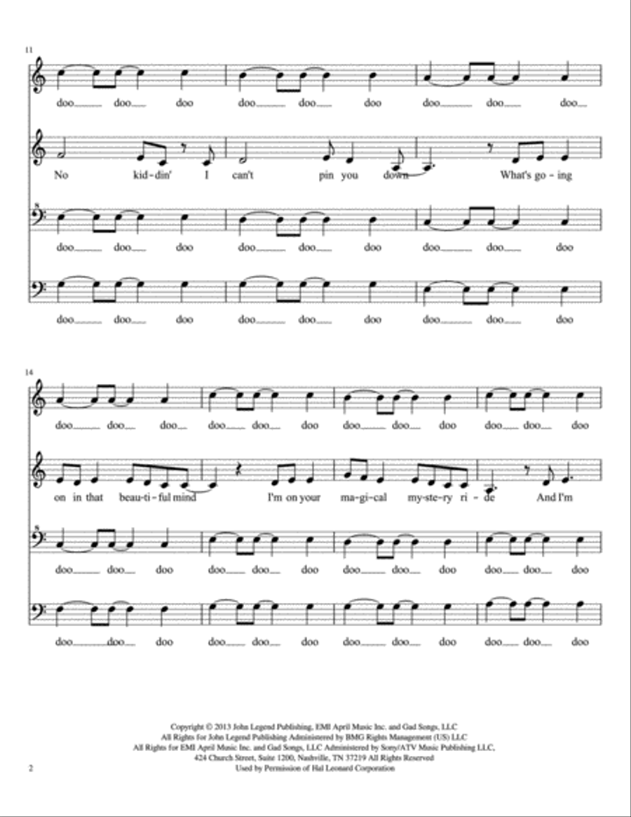 All Of Me All Of Me 4-Part scores gallery preview page 2