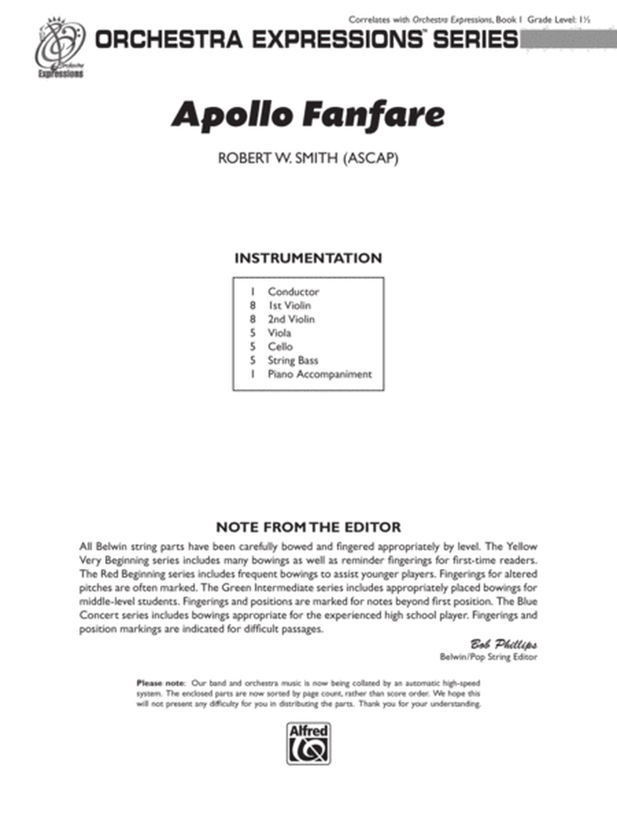 Apollo Fanfare: Score