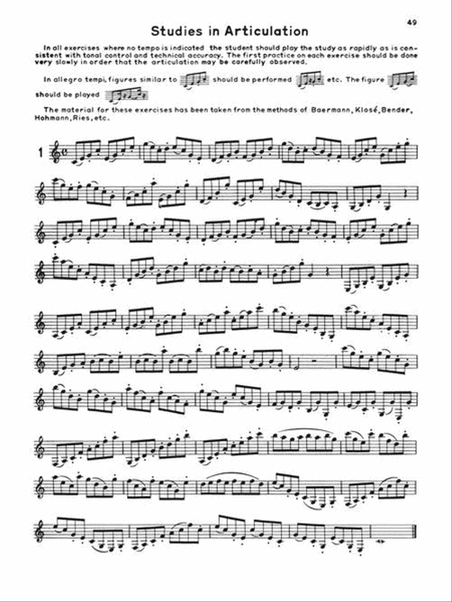 Rubank Advanced Method - Volume 1 (Clarinet)