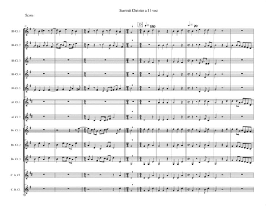 Surrexit Christus in 11 Voices Woodwind Ensemble scores gallery preview page 6