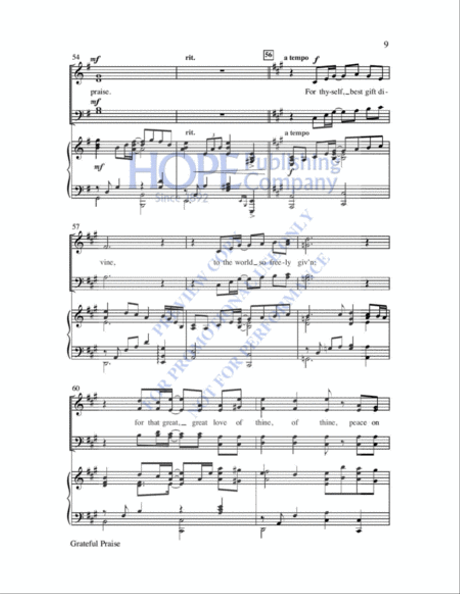 Grateful Praise 4-Part scores gallery preview page 10