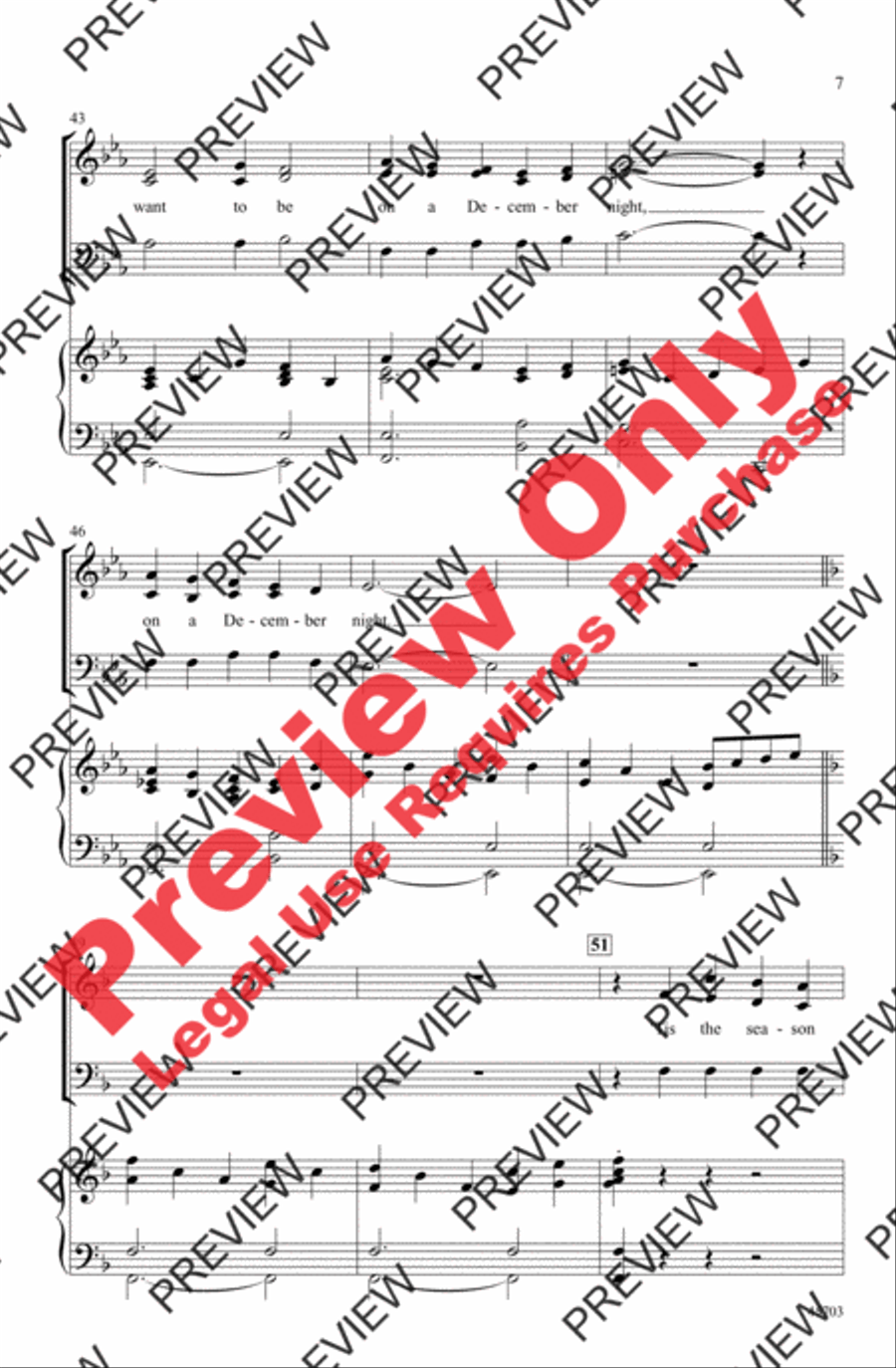 On a December Night 3-Part scores gallery preview page 7