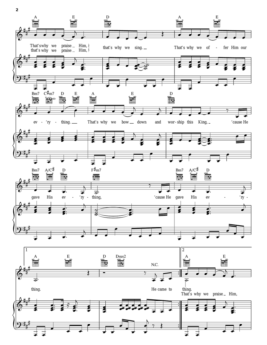 That's Why We Praise Him That's Why We Praise Him Piano, Vocal, Guitar scores gallery preview page 2