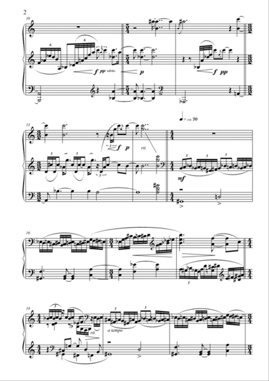 One Autumn Evening in the Mountains for Solo Piano Piano Solo scores gallery preview page 4