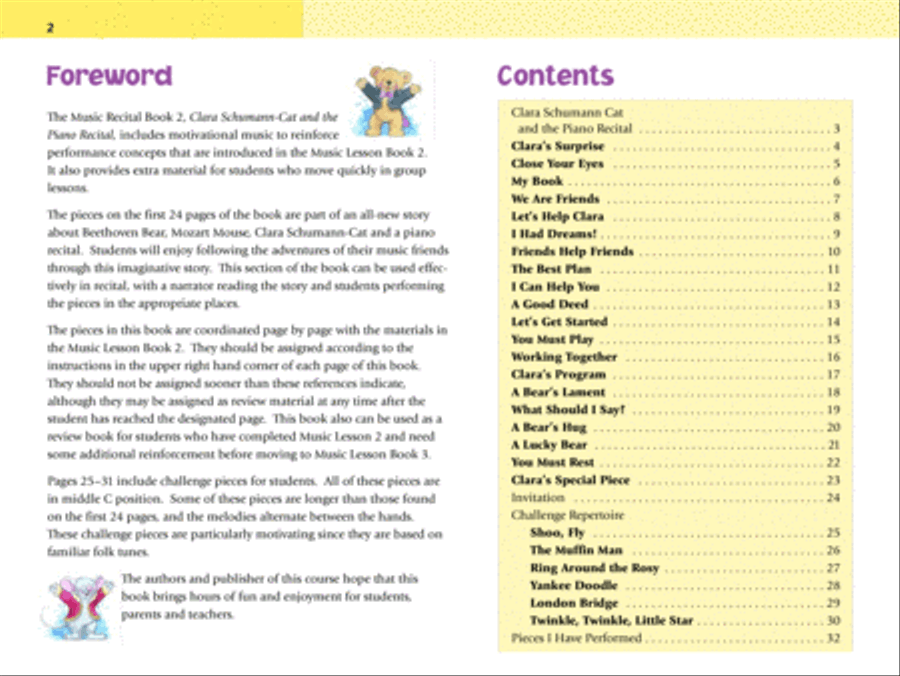 Music for Little Mozarts Recital Book, Book 2 Piano Method scores gallery preview page 2