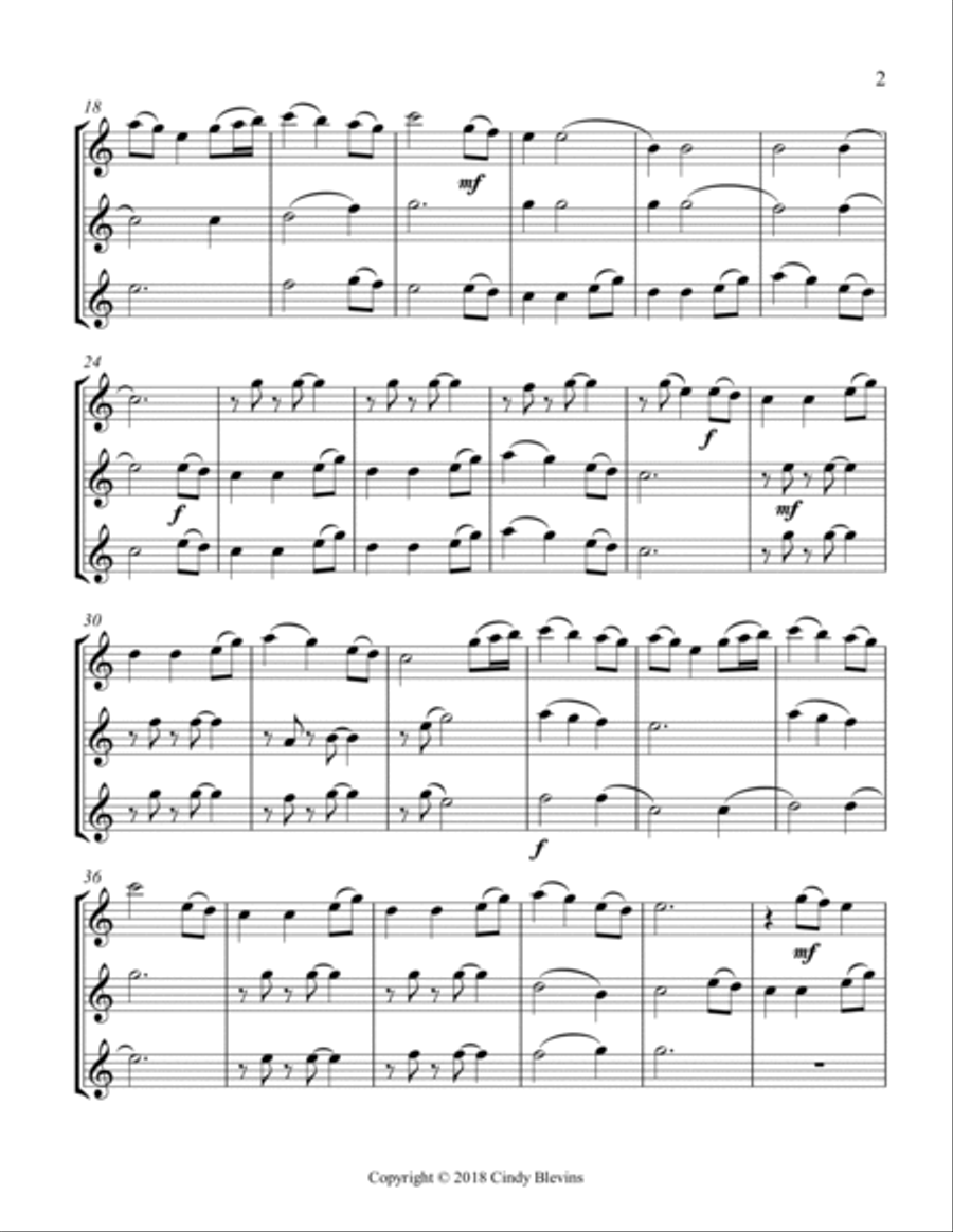 Come, Thou Fount of Every Blessing, Flute Trio Flute Trio scores gallery preview page 3