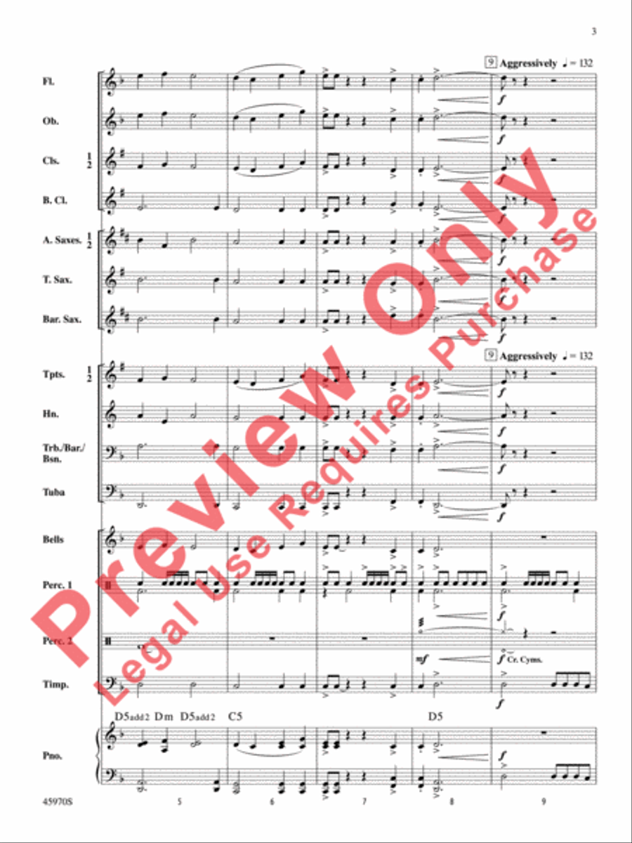 Shadow Warriors Concert Band scores gallery preview page 4