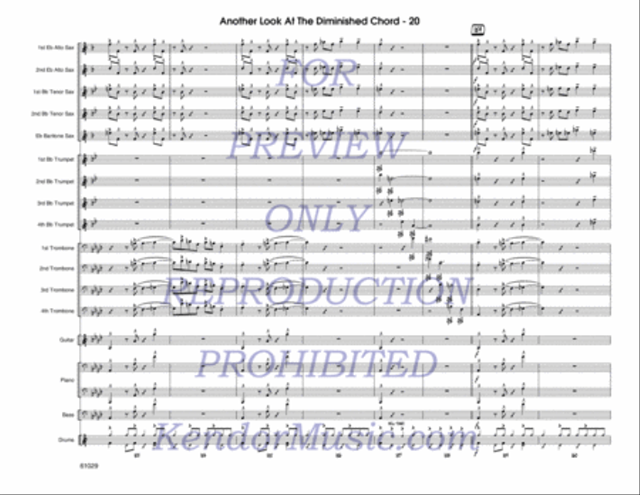 Another Look At The Diminished Chord Jazz Ensemble scores gallery preview page 21