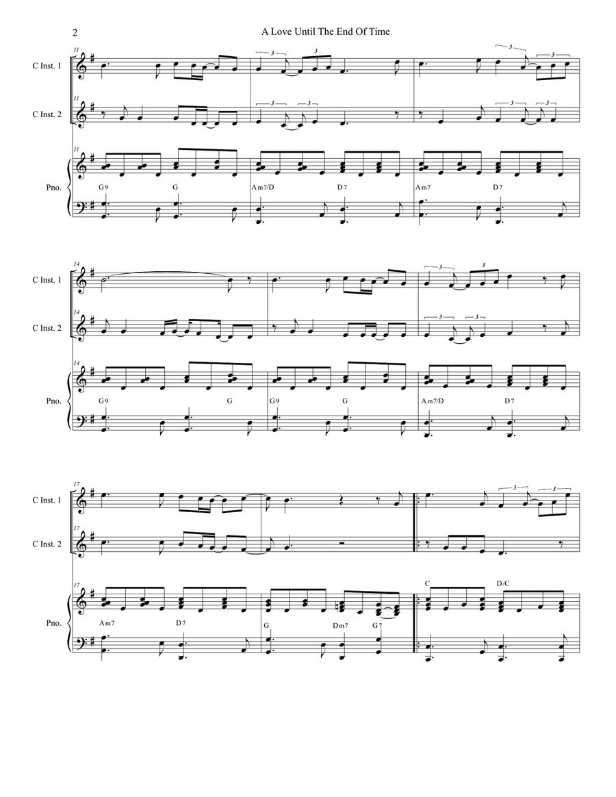 A Love Until The End Of Time Flute scores gallery preview page 2