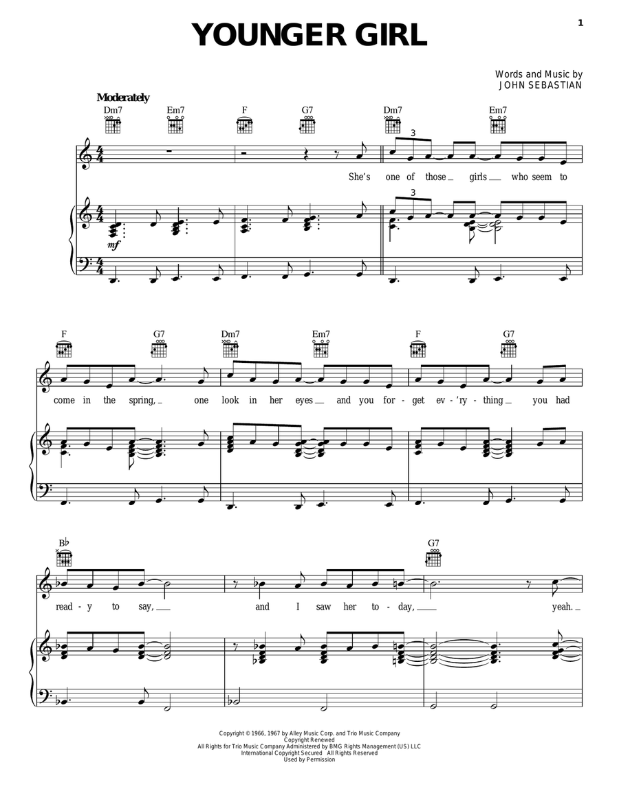Younger Girl Younger Girl Acoustic Guitar scores gallery preview page 1