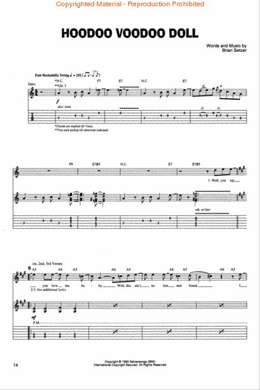 The Brian Setzer Orchestra Electric Guitar scores gallery preview page 3