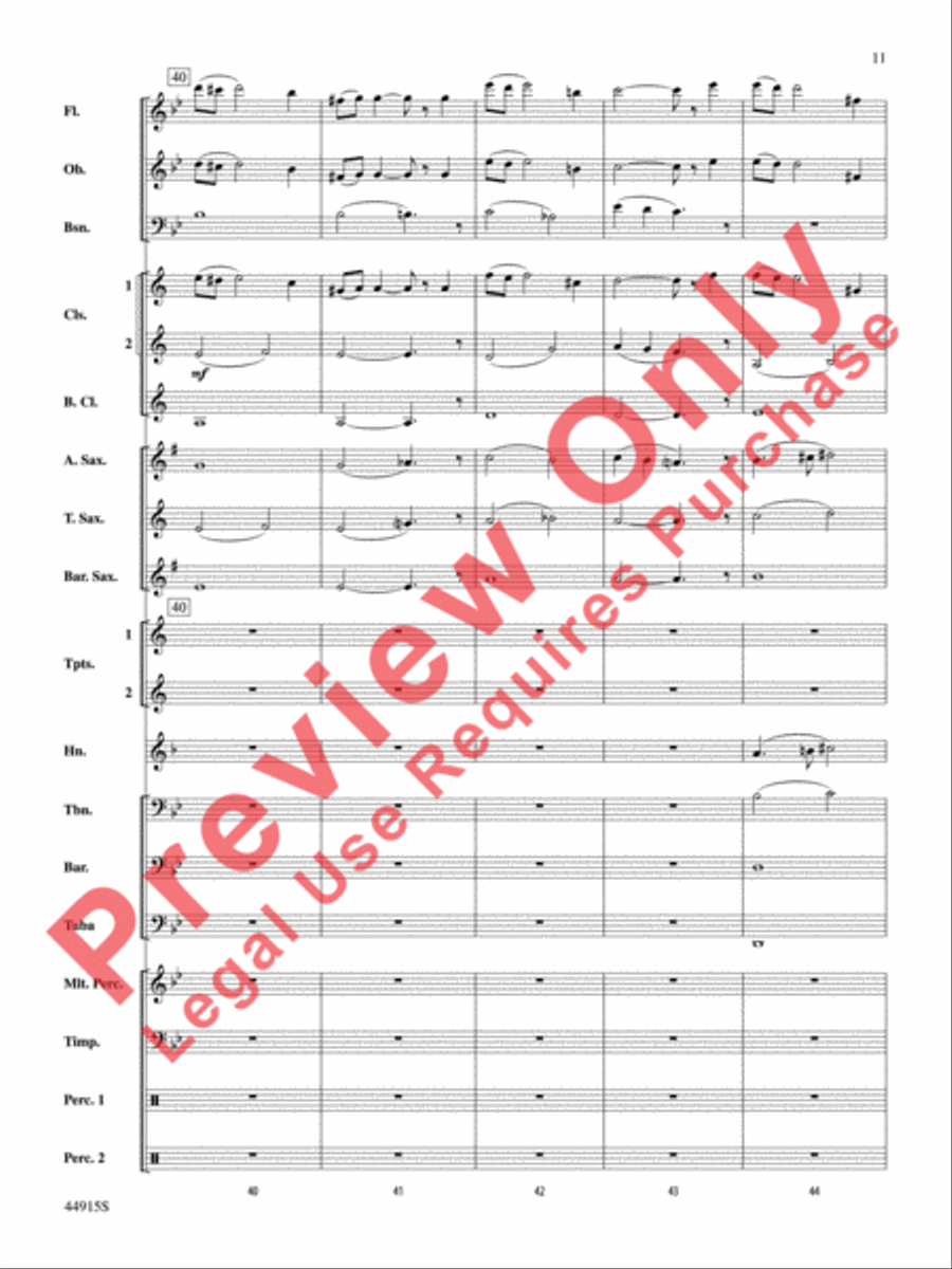 Transylvanian Lullaby Concert Band scores gallery preview page 12