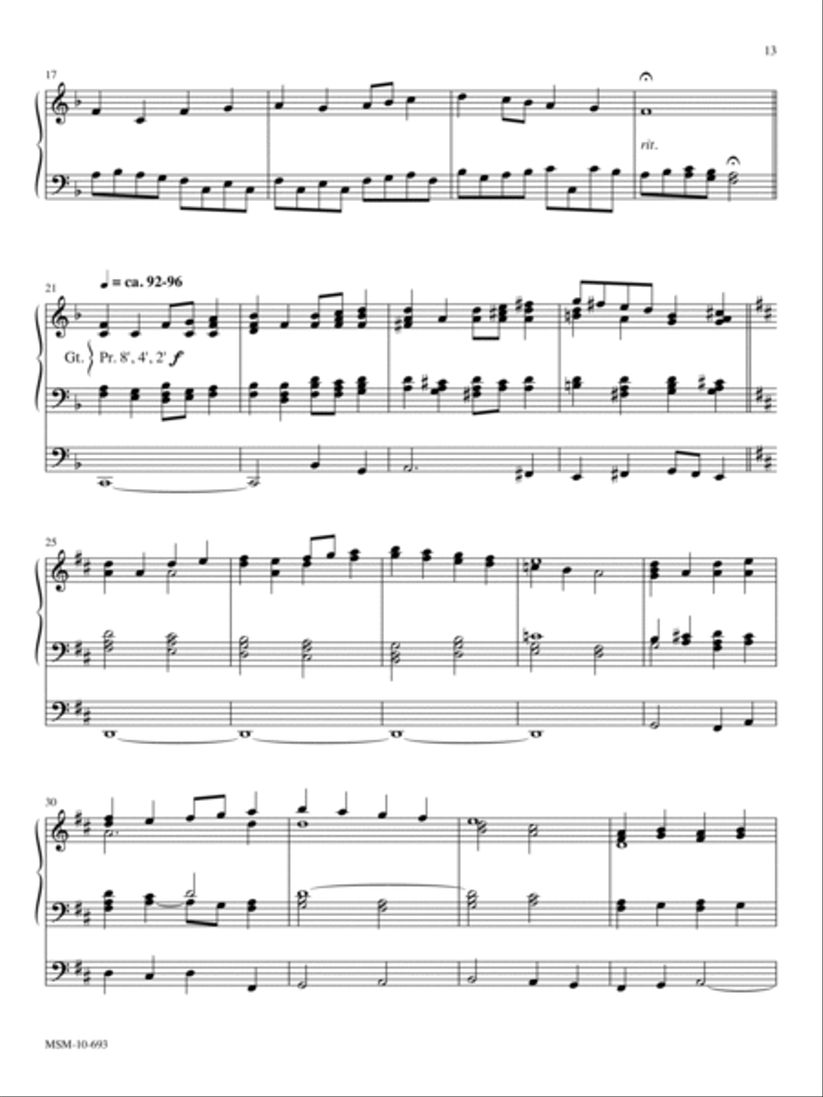 Praise the Lord Who Reigns Above Organ scores gallery preview page 2