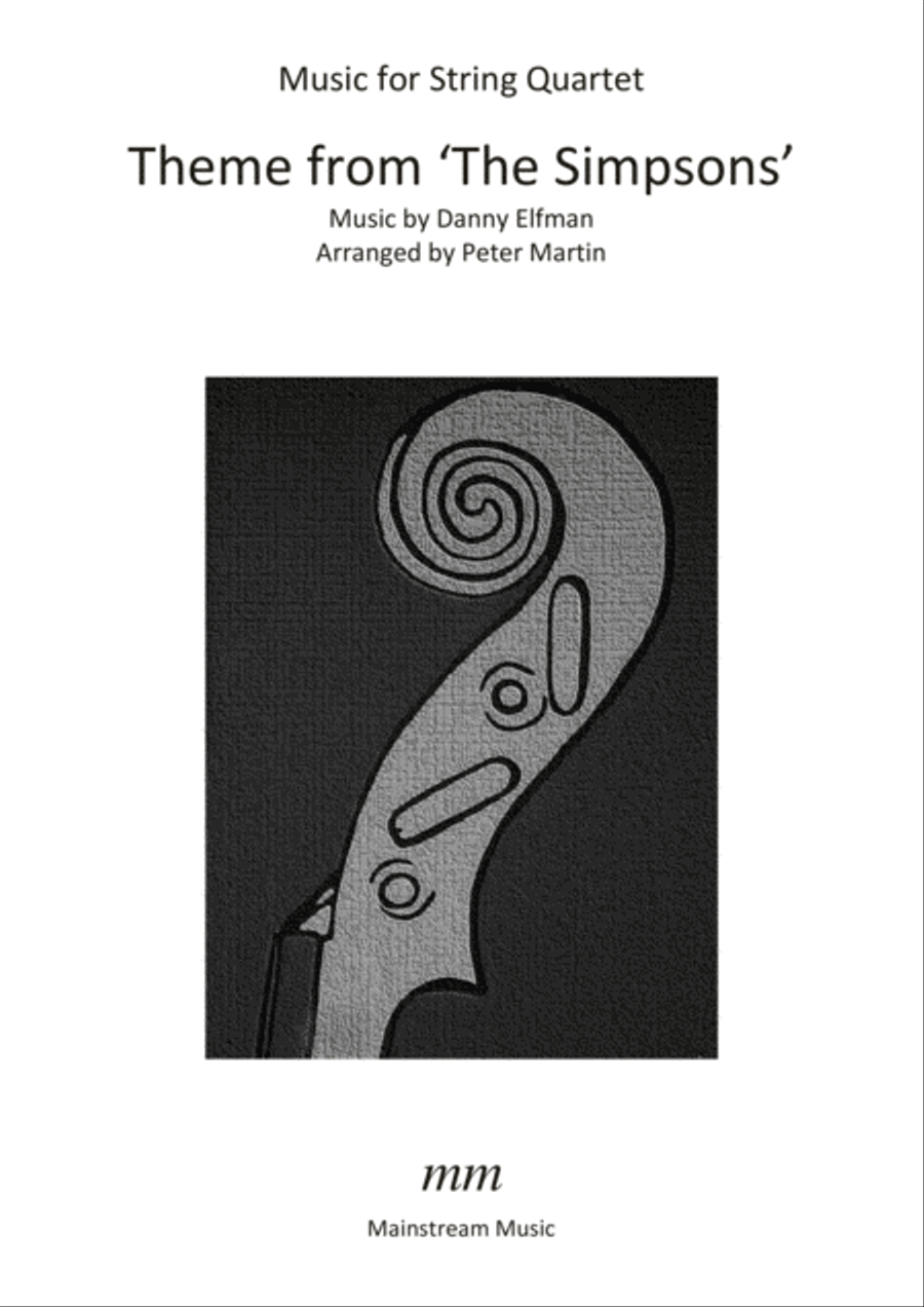 Theme From The Simpsons TM from the Twentieth Century Fox Television Series THE SIMPSONS String Quartet scores gallery preview page 1