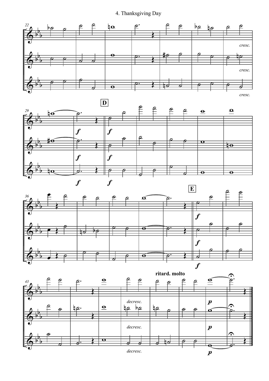Thanksgiving Day Thanksgiving Day Flute Trio scores gallery preview page 2