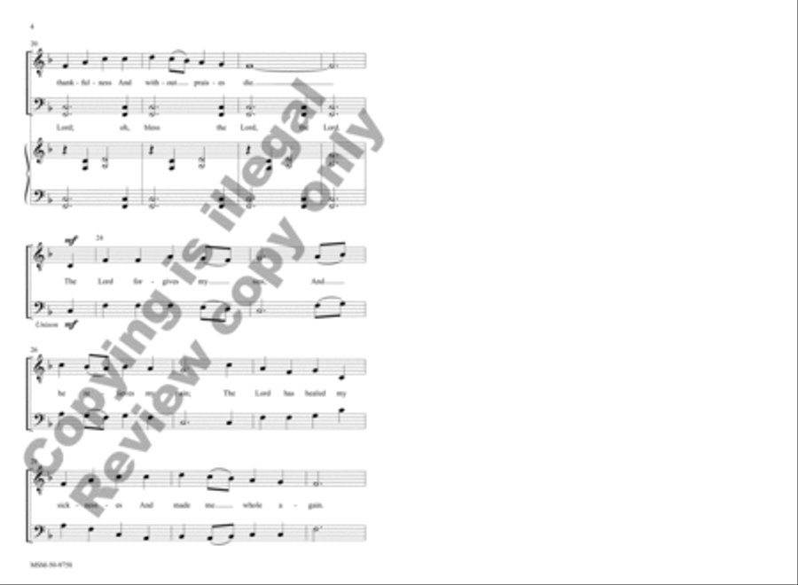 Oh, Bless the Lord, My Soul 3-Part scores gallery preview page 4