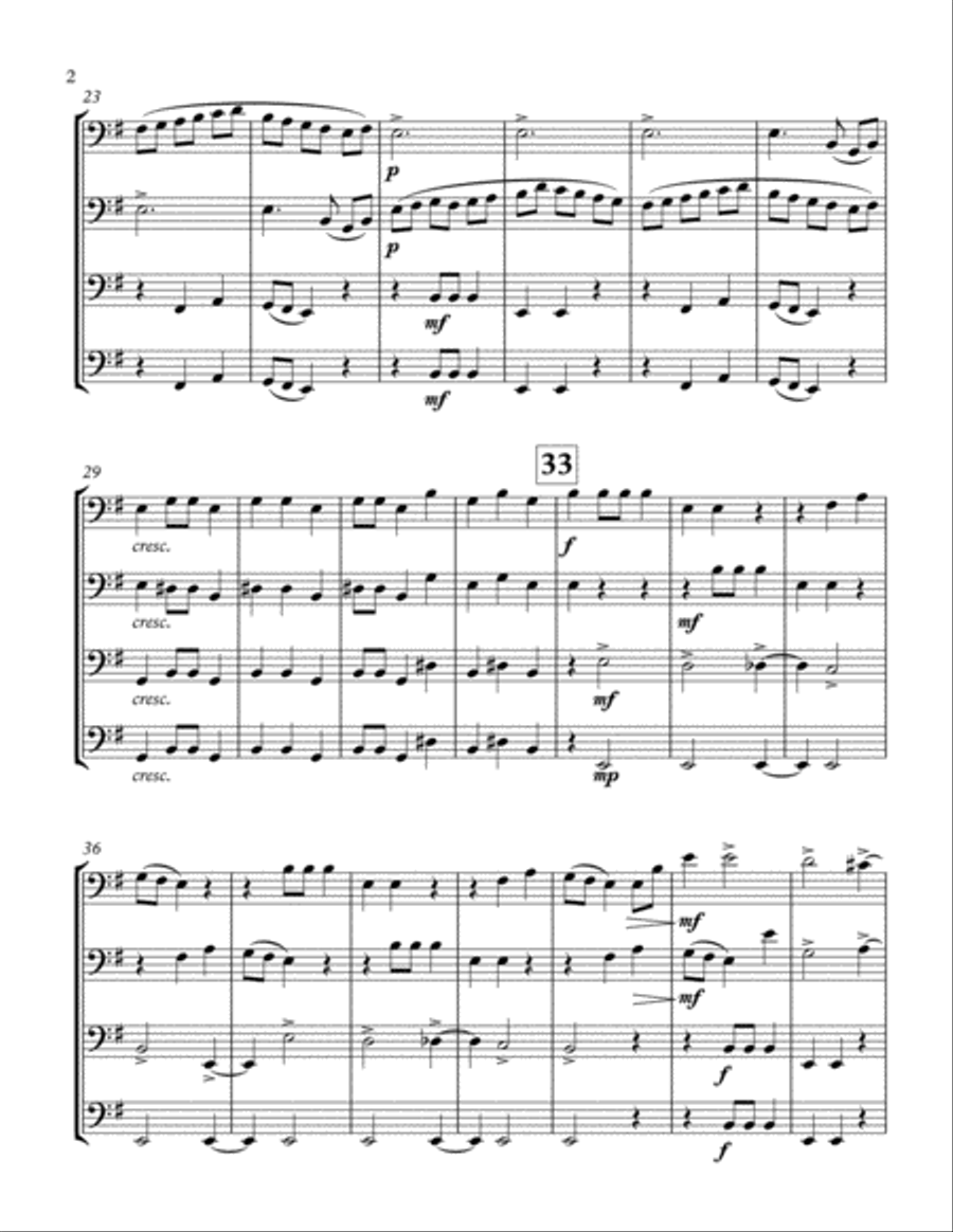 New World Symphony mvt 3 Brass Ensemble scores gallery preview page 3