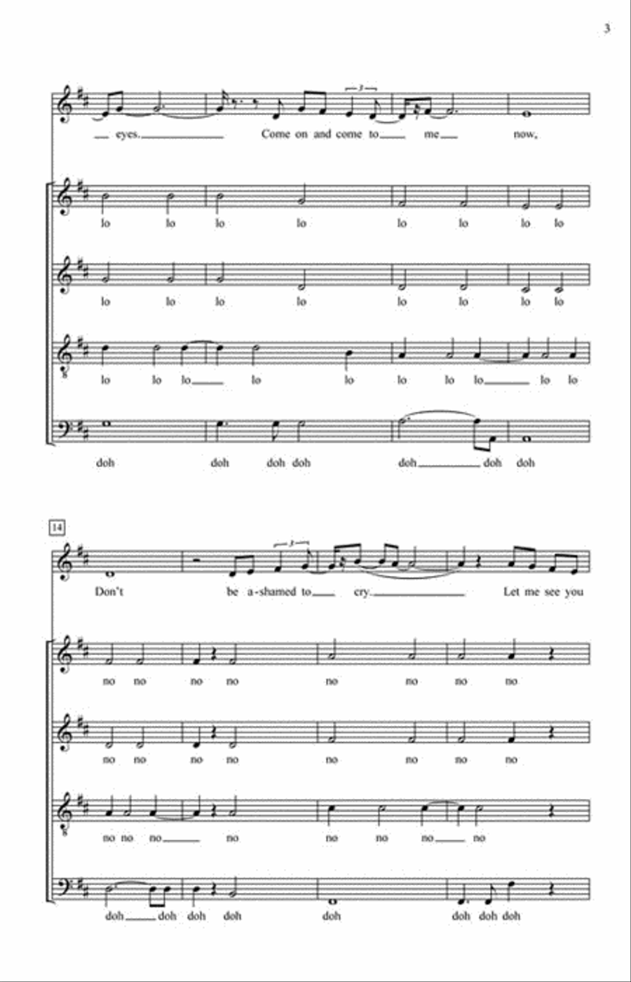 I'll Stand By You 4-Part scores gallery preview page 3