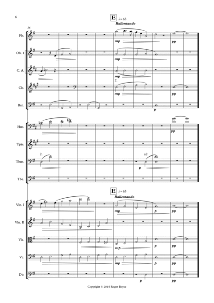 Misty Lagoon Sunrise Full Orchestra scores gallery preview page 6