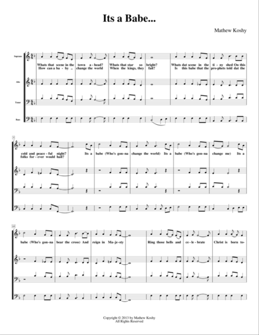 It's a babe 4-Part scores gallery preview page 1