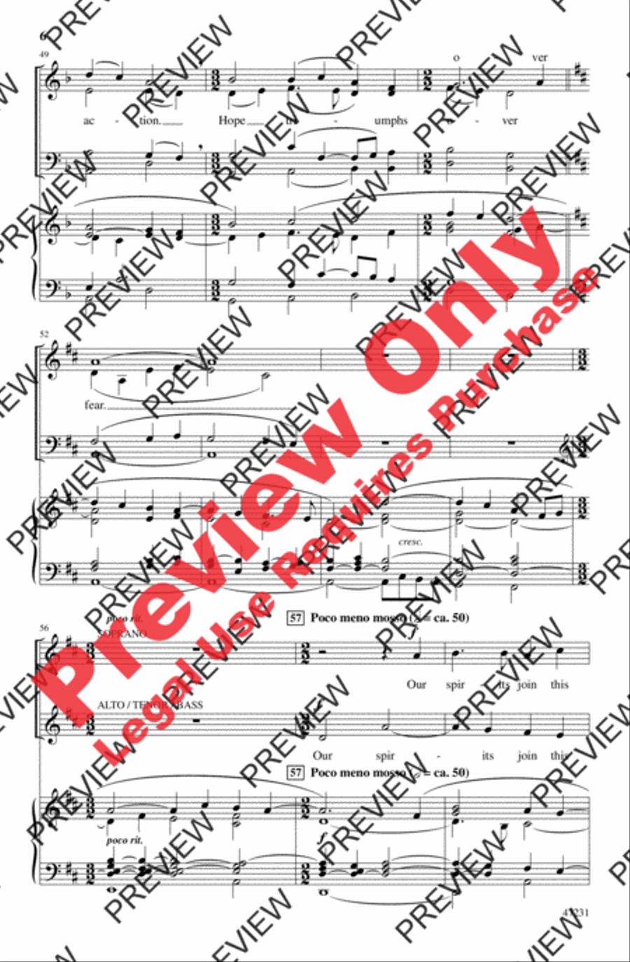 God's Song Cannot Be Silenced 4-Part scores gallery preview page 13