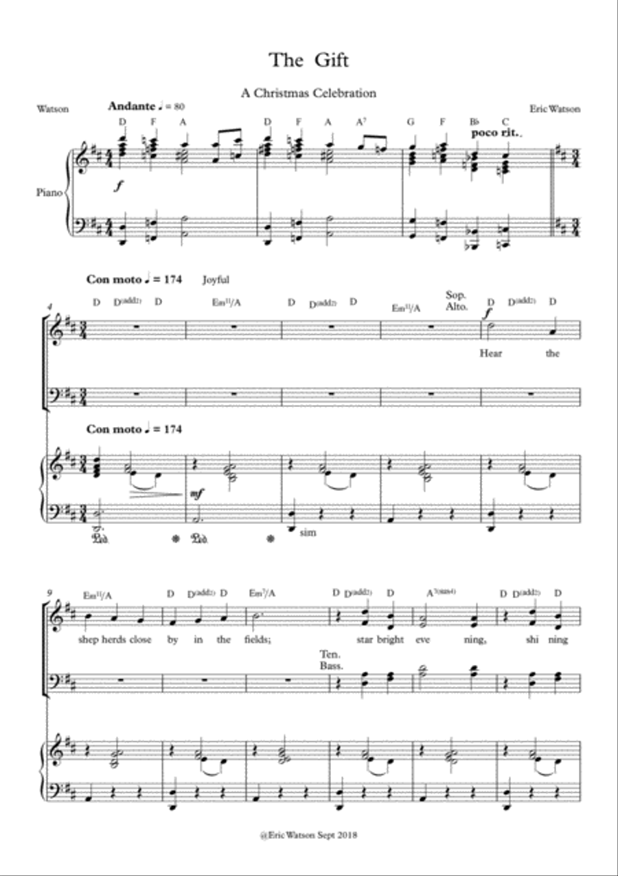 The Gift 4-Part scores gallery preview page 1