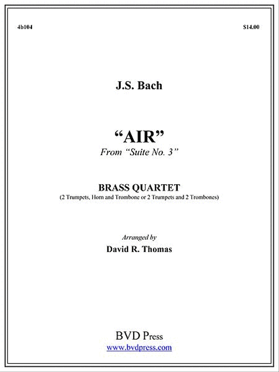 Air on the G String Brass Quartet scores gallery preview page 1