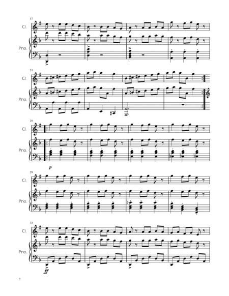 Carol of the Bells - Clarinet Solo w/ Piano image number null