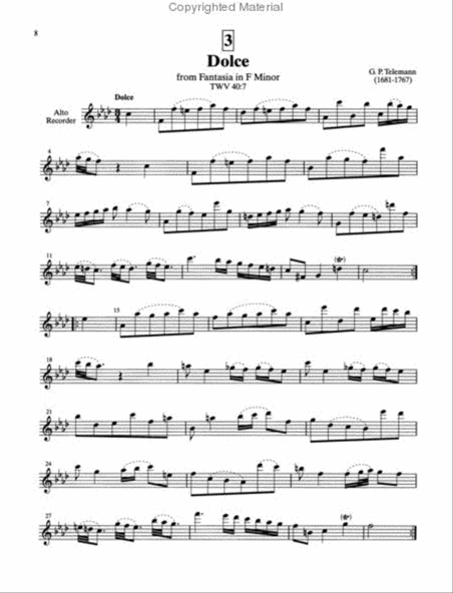 Suzuki Recorder School (Soprano and Alto Recorder), Volume 8 Alto Recorder scores gallery preview page 3
