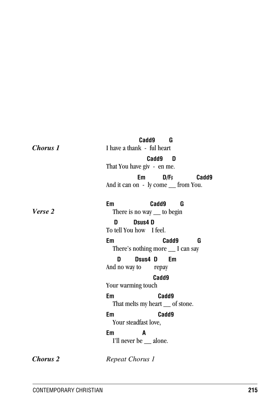 Thankful Heart Thankful Heart Acoustic Guitar scores gallery preview page 2