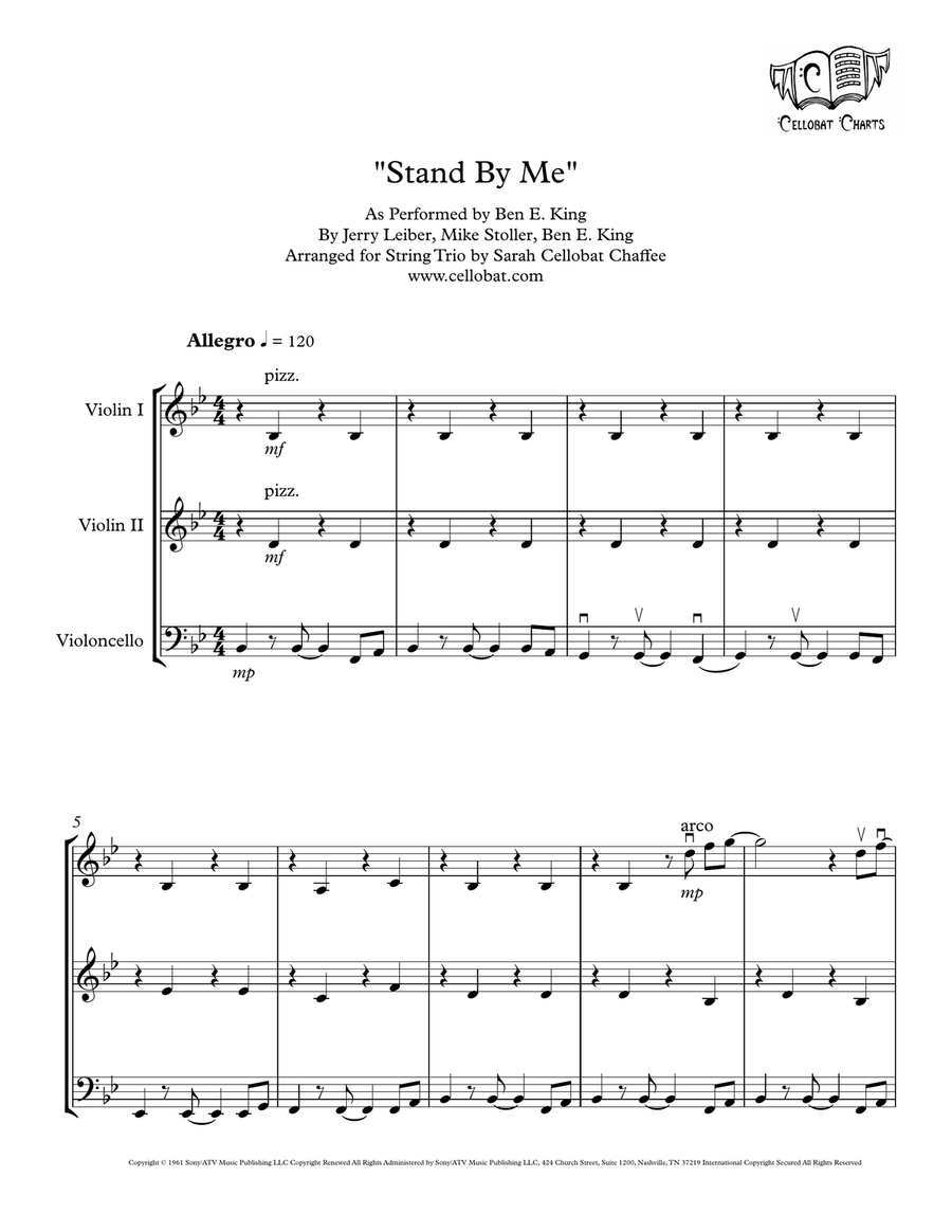 Stand By Me String Trio scores gallery preview page 1