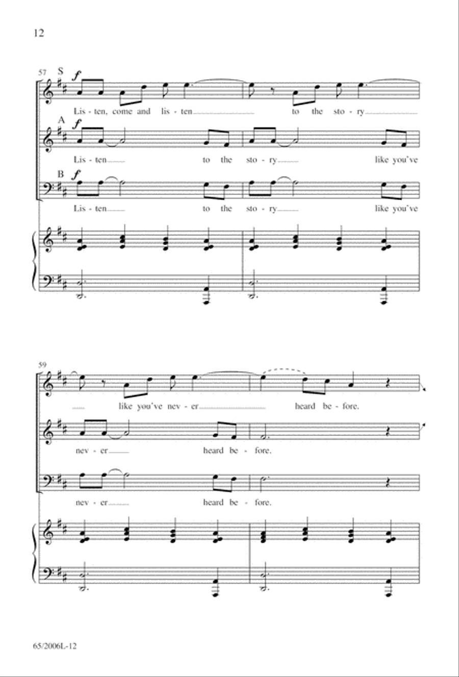 I Hear the Prophet Callin' 3-Part scores gallery preview page 13