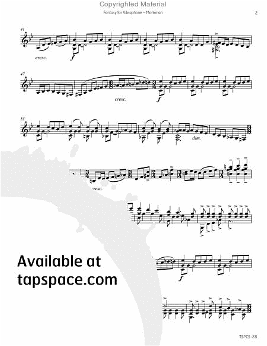 Fantasy for Vibraphone Vibraphone scores gallery preview page 6