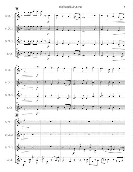 The Hallelujah Chorus for Clarinet Quartet image number null
