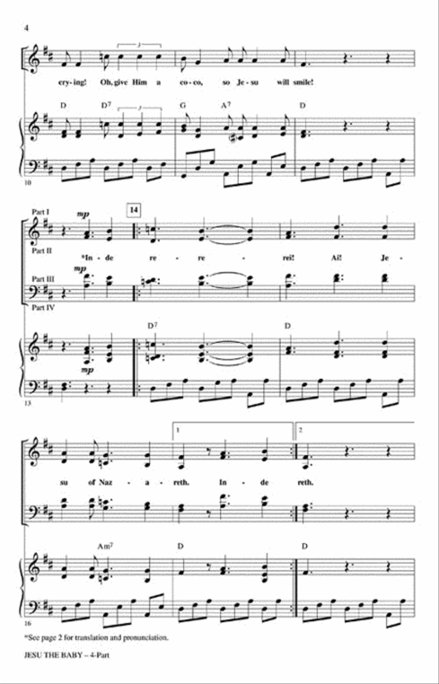 Jesu the Baby Jesu the Baby 4-Part scores gallery preview page 3