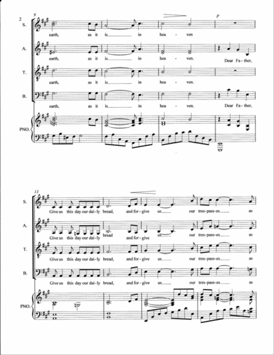 The Lord's Prayer The Lord's Prayer 4-Part scores gallery preview page 3