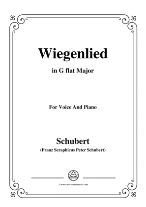 Book cover for Schubert-Wiegenlied,in G flat Major,for Voice&Piano