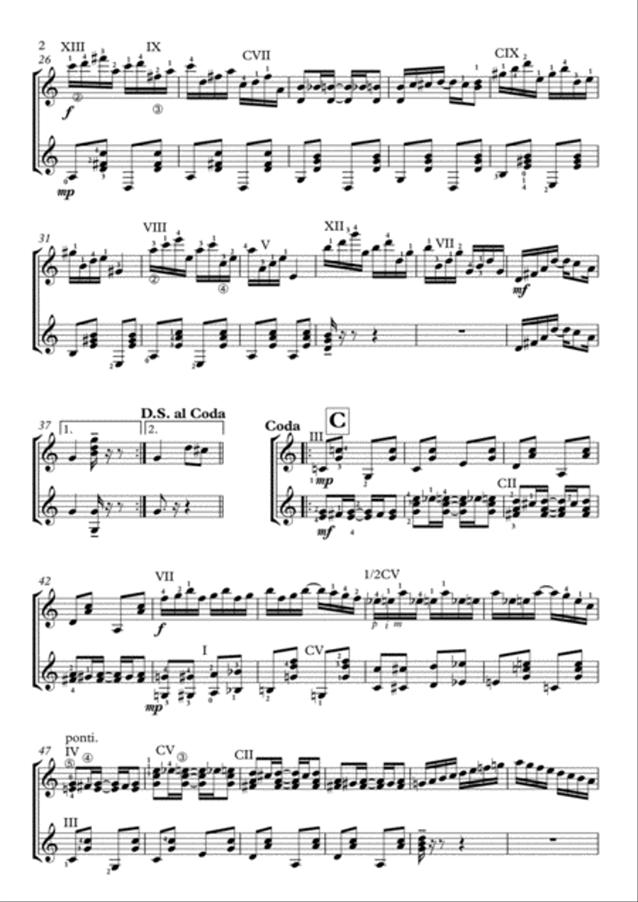 Black And White Rag - guitar duet Electric Guitar scores gallery preview page 2