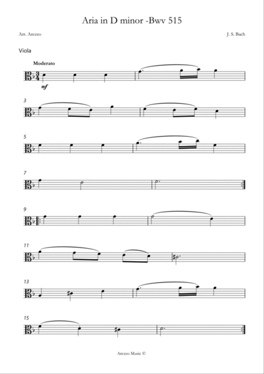 aria bwv 515 viola and cello sheet music String Duet scores gallery preview page 2