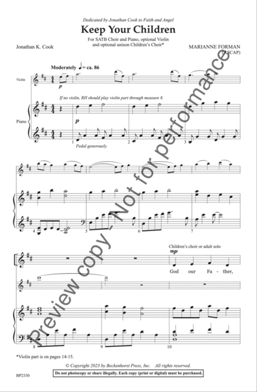 Keep Your Children Keep Your Children 4-Part scores gallery preview page 4