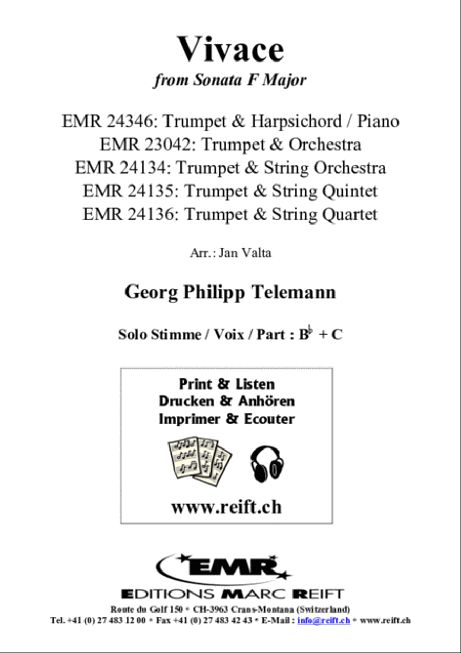 Vivace Trumpet Solo scores gallery preview page 2
