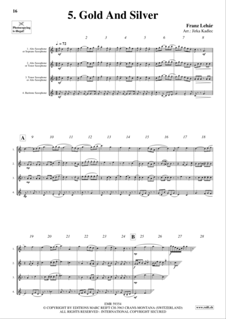Saxophone Quartet Collection Volume 8 Saxophone Quartet scores gallery preview page 10